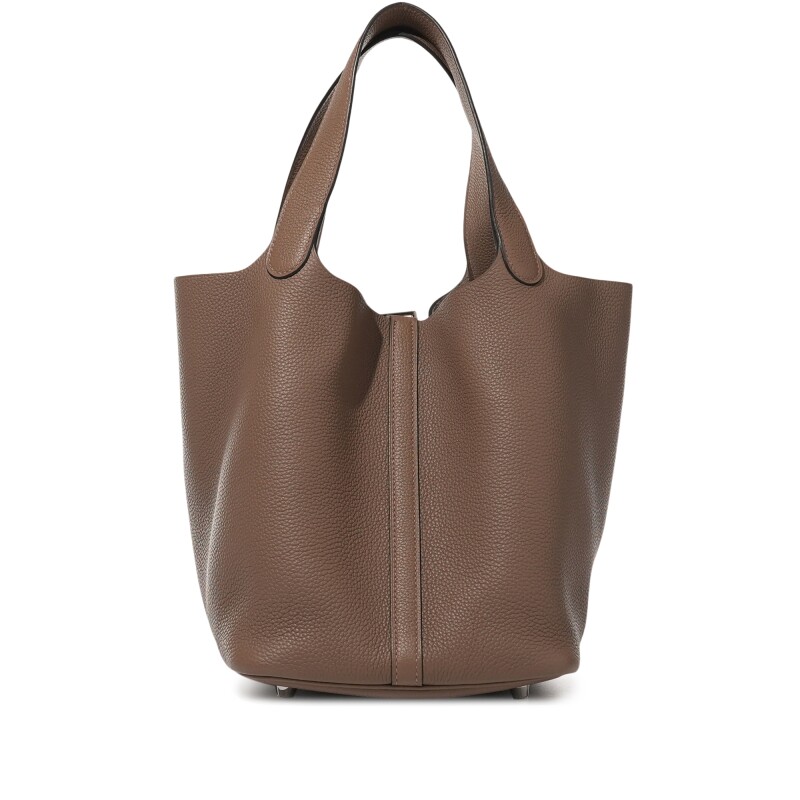 Hermès Beige de Weimar Clemence Picotin Lock 22 Palladium Hardware - Image 4